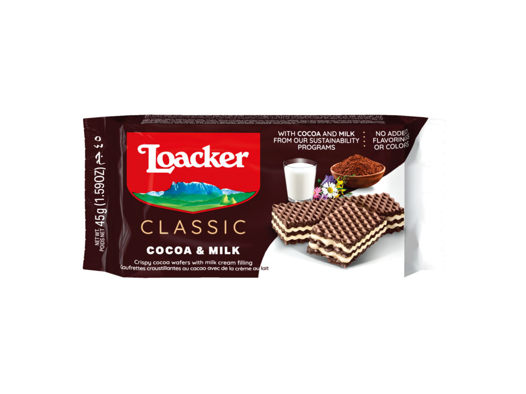 Wafer Classic Cocoa & Milk – with Cocoa and Milk