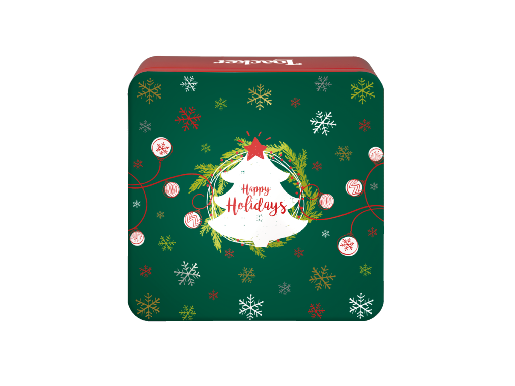 Happy Holidays Tin – Gift Packaging Selected Minis